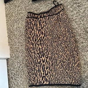 Leopard print pencil skirt
